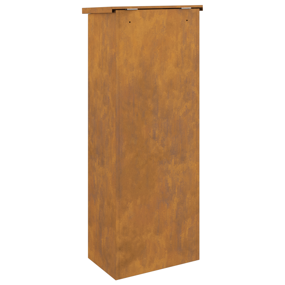 Produktbild för Paketbox Rostig 44,5 x 29 x 110,5 cm Väderbeständig stål