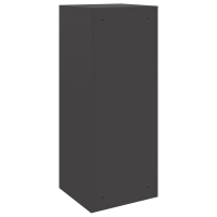 Produktbild för Paketbox med lagring med dörr Svart 41 x 38 x 103 cm Stål
