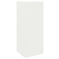 Produktbild för Paketbox med lagring med dörr med lås Vit 41 x 38 x 103 cm Stål