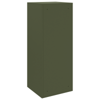 Produktbild för Paketbox med lagring med dörr Olivgrön 41 x 38 x 103 cm Stål