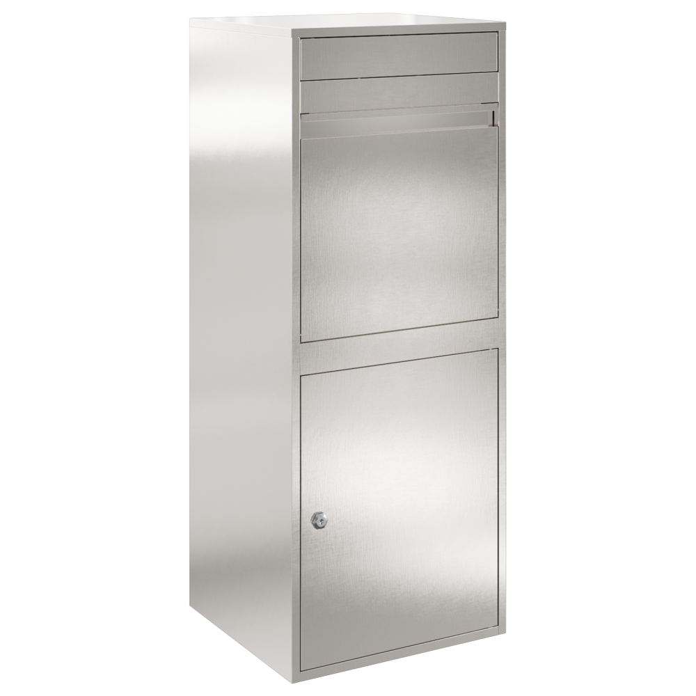 Produktbild för Paketbox med lagring Silver 47,5 x 38 x 59 cm Rostfritt stål