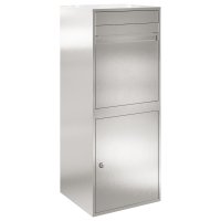 Produktbild för Paketbox med lagring Silver 47,5 x 38 x 59 cm Rostfritt stål