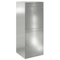 Produktbild för Paketbox med lagring Silver 47,5 x 38 x 59 cm Galvaniserat Stål