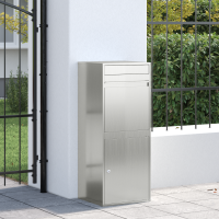 Produktbild för Paketbox med lagring Silver 47,5 x 38 x 59 cm Galvaniserat Stål