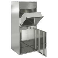 Produktbild för Paketbox med lagring Silver 47,5 x 38 x 59 cm Galvaniserat Stål