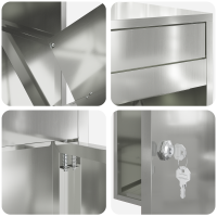 Produktbild för Paketbox med lagring Silver 47,5 x 38 x 59 cm Galvaniserat Stål