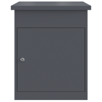 Produktbild för Paketbox med lagring med dörr Antracit 47.5 x 38 x 59 cm Stål