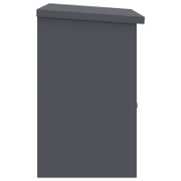 Produktbild för Paketbox med lagring med dörr Antracit 47.5 x 38 x 59 cm Stål