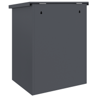 Produktbild för Paketbox med lagring med dörr Antracit 47.5 x 38 x 59 cm Stål