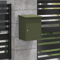 Produktbild för Paketbox med lagring med dörr Olivgrön 47.5 x 38 x 59 cm Stål
