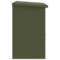 Produktbild för Paketbox med lagring med dörr Olivgrön 47.5 x 38 x 59 cm Stål