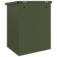 Produktbild för Paketbox med lagring med dörr Olivgrön 47.5 x 38 x 59 cm Stål