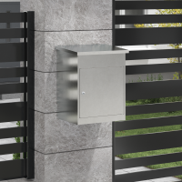 Produktbild för Paketbox med lagring Silver 47,5 x 38 x 59 cm Rostfritt stål