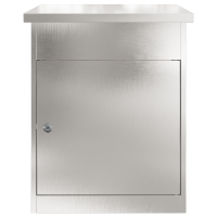 Produktbild för Paketbox med lagring Silver 47,5 x 38 x 59 cm Rostfritt stål