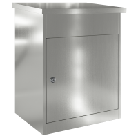 Produktbild för Paketbox med lagring Svart 47,5 x 38 x 59 cm Galvaniserat Stål