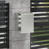 Produktbild för Paketbox med lagring Svart 47,5 x 38 x 59 cm Galvaniserat Stål