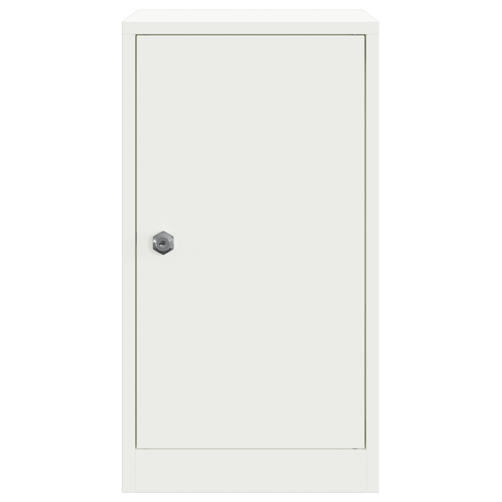 Produktbild för brevlåda med lagring med dörr med lås Vit 30 x 20 x 55 cm Stål