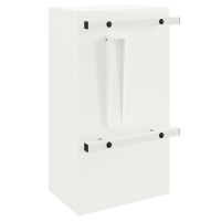 Produktbild för brevlåda med lagring med dörr med lås Vit 30 x 20 x 55 cm Stål