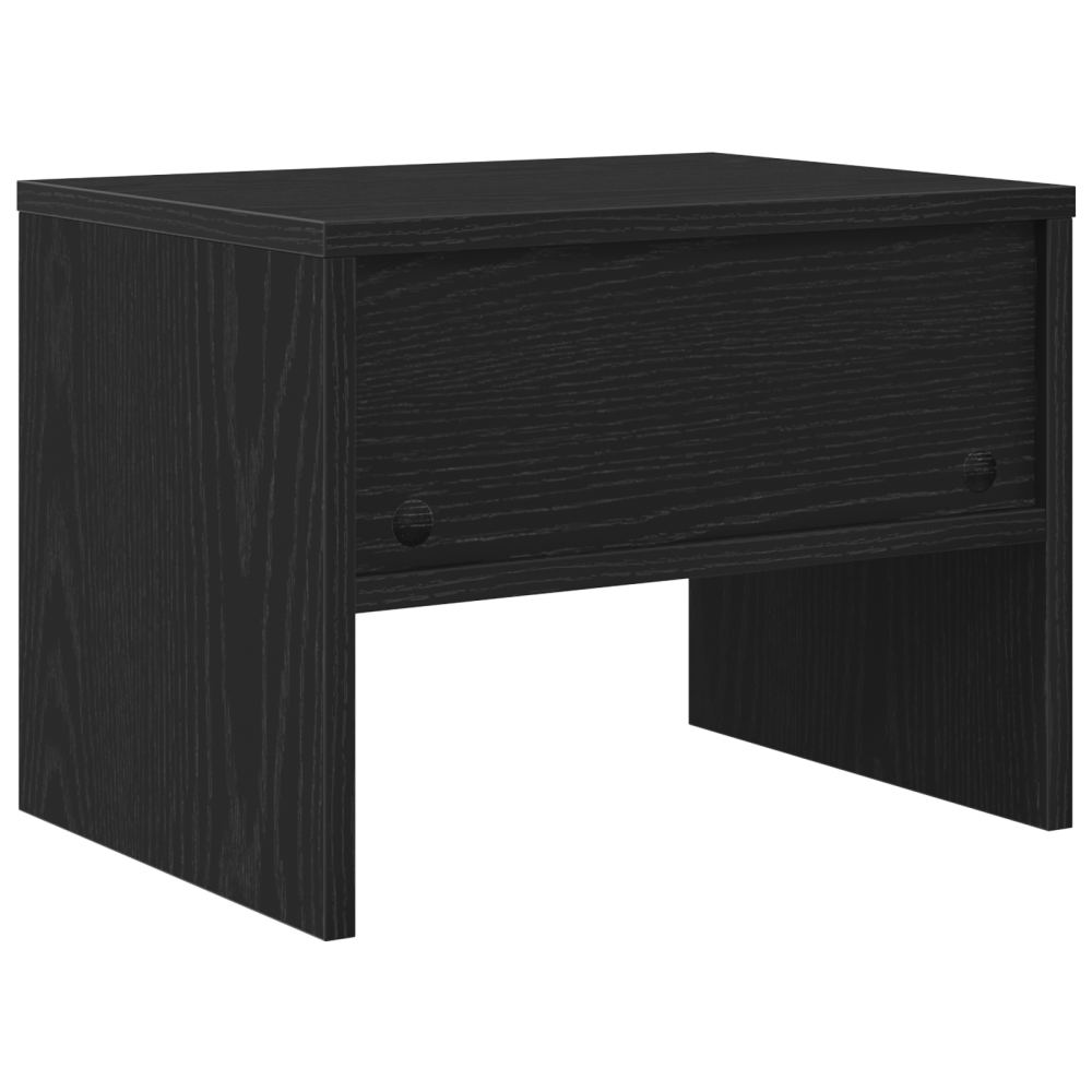 Produktbild för Nattduksbord Svart ek 40 x 40 x 30 cm Konstruerat trä