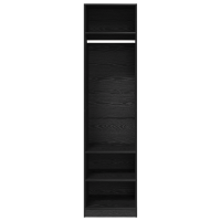 Produktbild för Garderob med hylla Svart Ek 50 x 50 x 200 cm Konstruerat trä