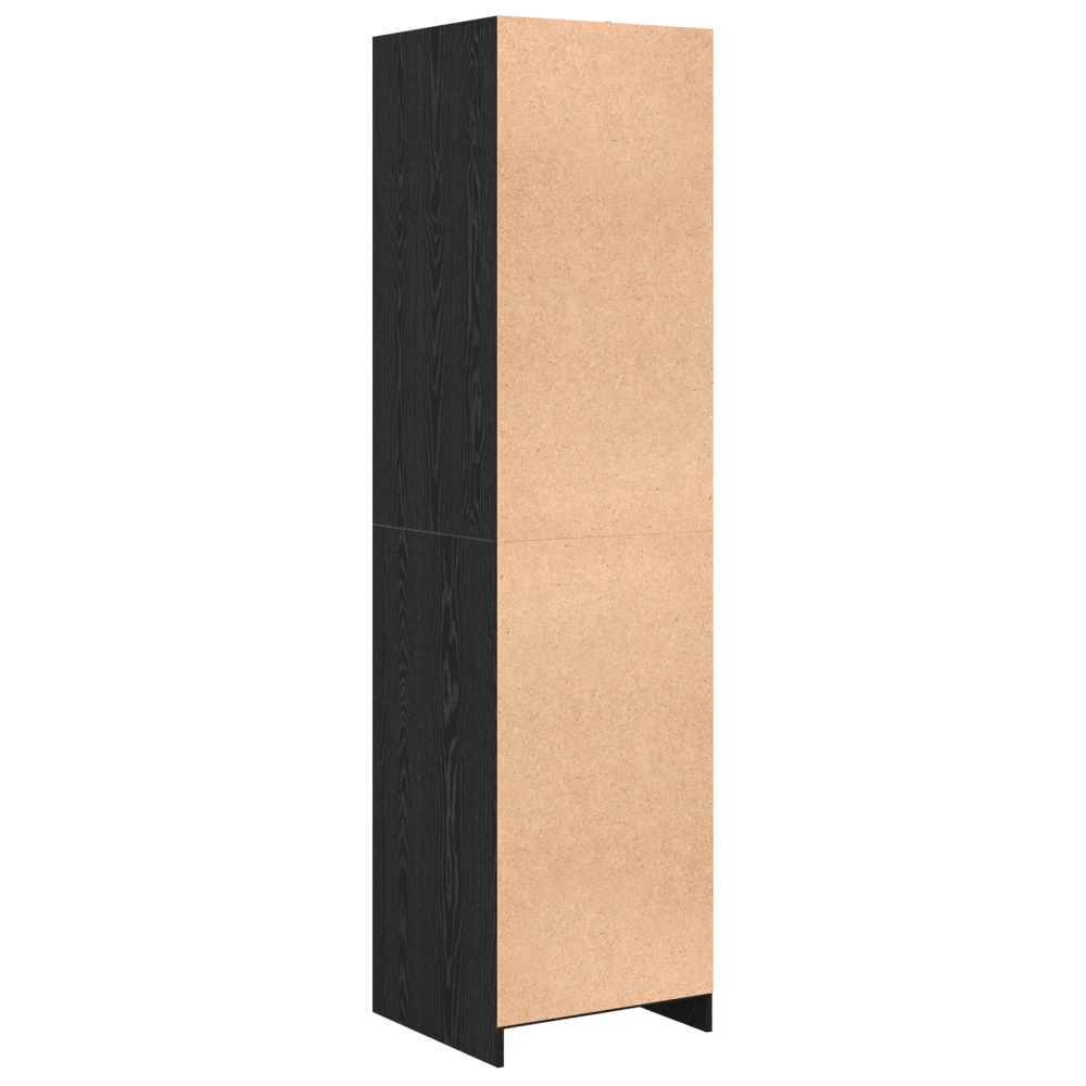 Produktbild för Garderob med hylla Svart Ek 50 x 50 x 200 cm Konstruerat trä