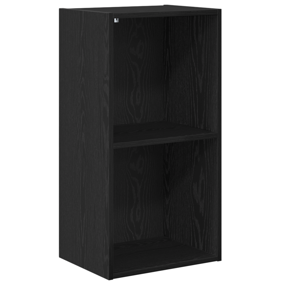 Produktbild för Hyllsystem Svart Ek 40 x 30 x 77 cm Konstruerat trä