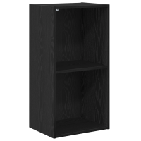 Produktbild för Hyllsystem Svart Ek 40 x 30 x 77 cm Konstruerat trä