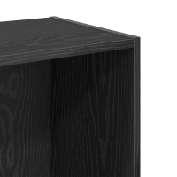 Produktbild för Hyllsystem Svart Ek 40 x 30 x 77 cm Konstruerat trä