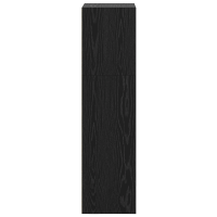 Produktbild för Hyllsystem Svart Ek 40 x 30 x 114 cm Konstruerat trä