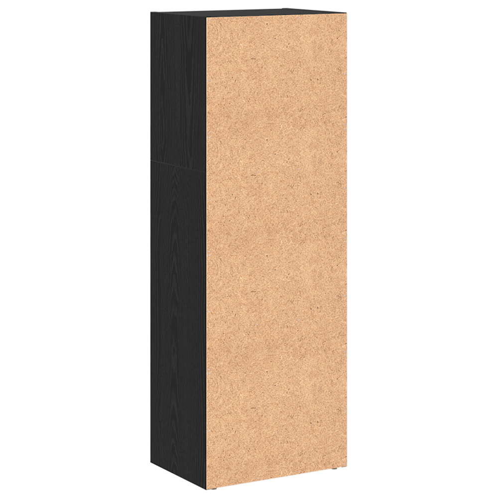 Produktbild för Hyllsystem Svart Ek 40 x 30 x 114 cm Konstruerat trä