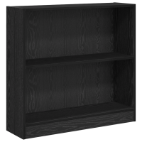 Produktbild för Hyllsystem Svart Ek 80 x 24 x 76 cm Konstruerat trä