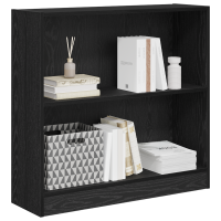 Produktbild för Hyllsystem Svart Ek 80 x 24 x 76 cm Konstruerat trä