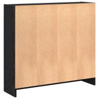 Produktbild för Hyllsystem Svart Ek 80 x 24 x 76 cm Konstruerat trä