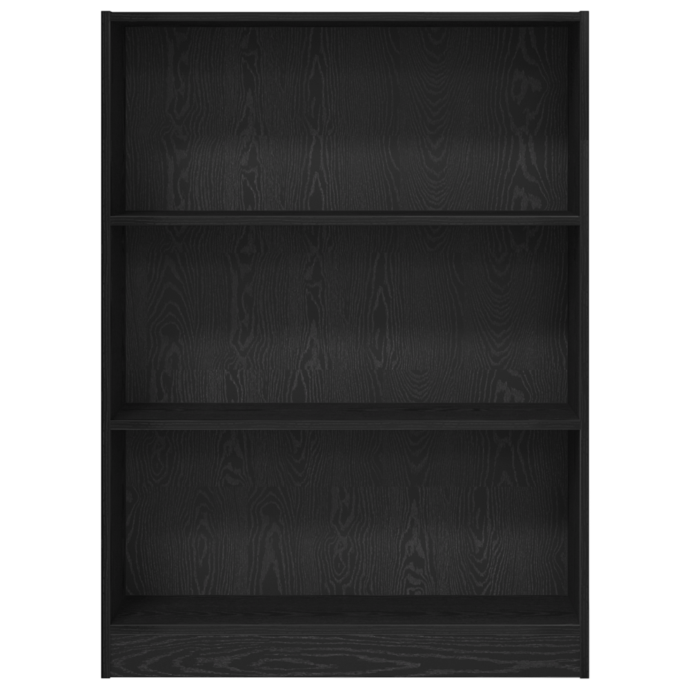 Produktbild för Hyllsystem Svart Ek 80 x 24 x 109 cm Konstruerat trä