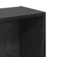 Produktbild för Hyllsystem Svart Ek 80 x 24 x 109 cm Konstruerat trä