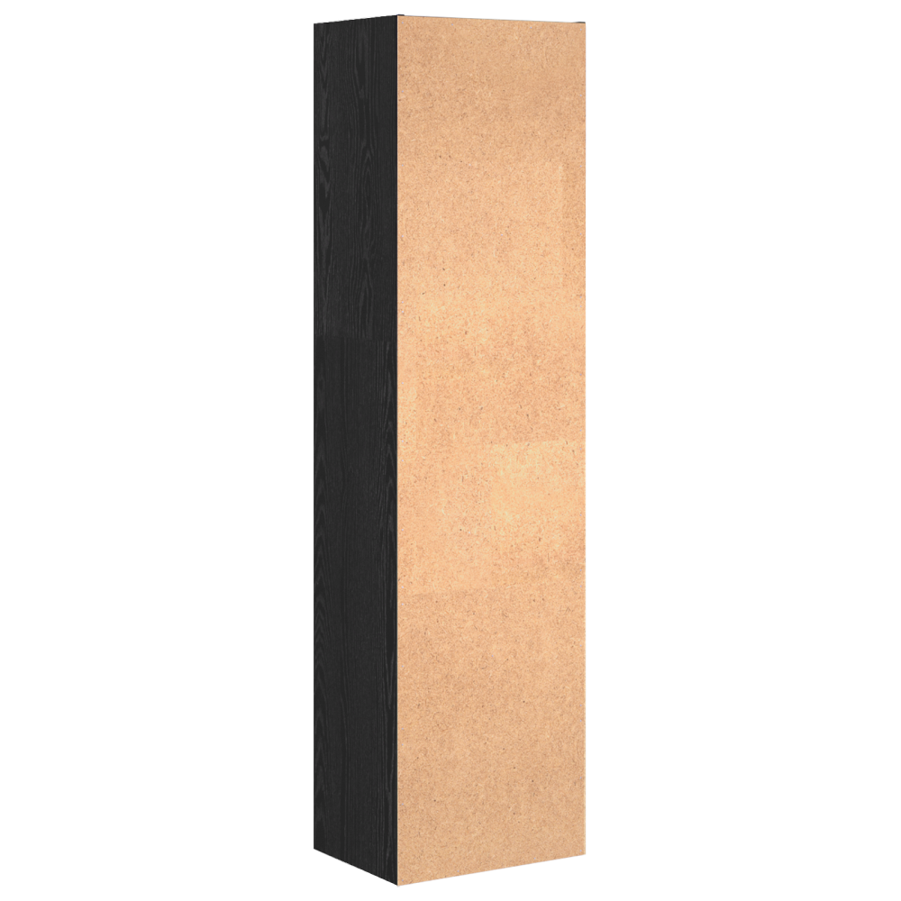 Produktbild för Hyllsystem Svart Ek 40 x 30 x 152 cm Konstruerat trä