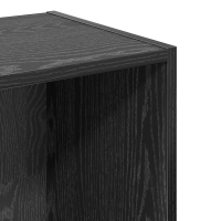 Produktbild för Hyllsystem Svart Ek 40 x 30 x 152 cm Konstruerat trä