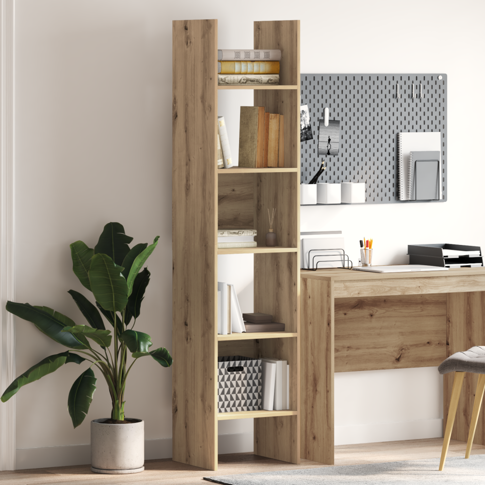 Produktbild för Bokskåp Artisan Ek 40 x 35 x 180 cm Konstruerat trä