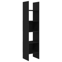 Produktbild för Bokskåp Svart Ek 40 x 35 x 180 cm Konstruerat trä
