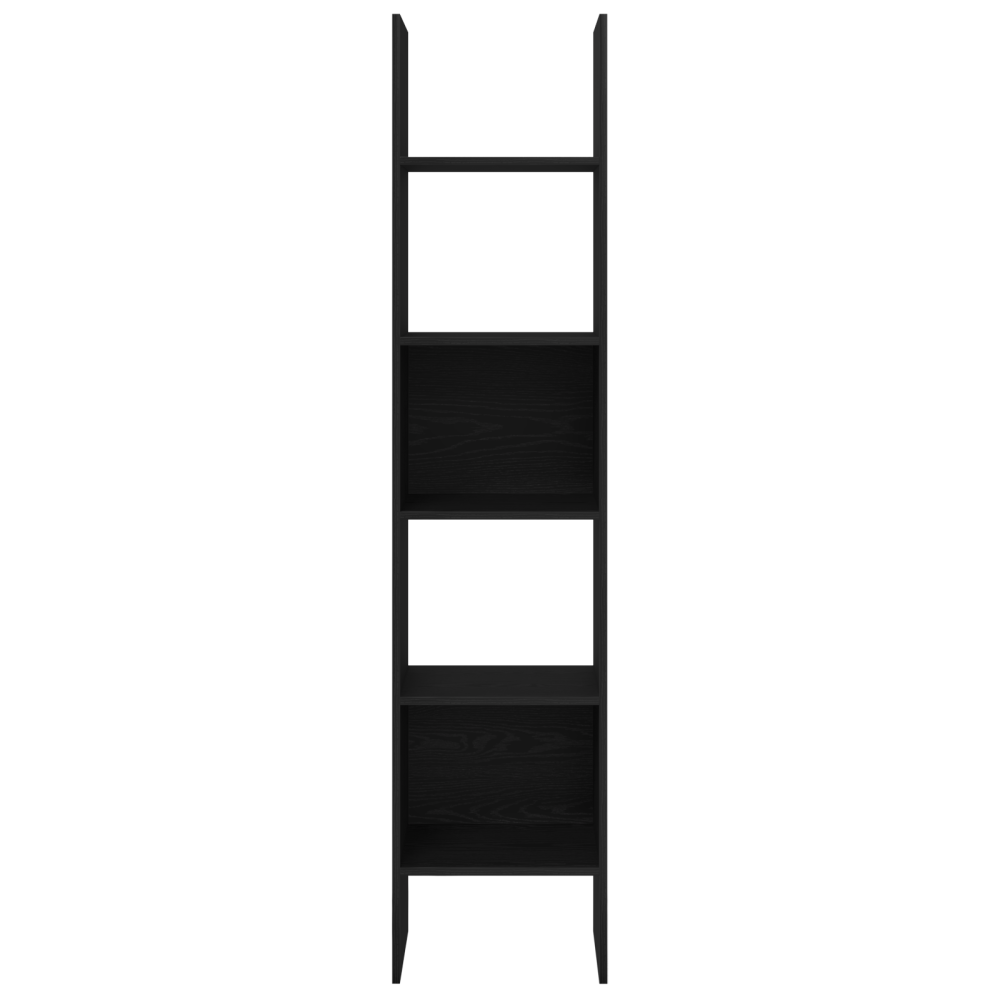 Produktbild för Bokskåp Svart Ek 40 x 35 x 180 cm Konstruerat trä