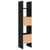 Produktbild för Bokskåp Svart Ek 40 x 35 x 180 cm Konstruerat trä