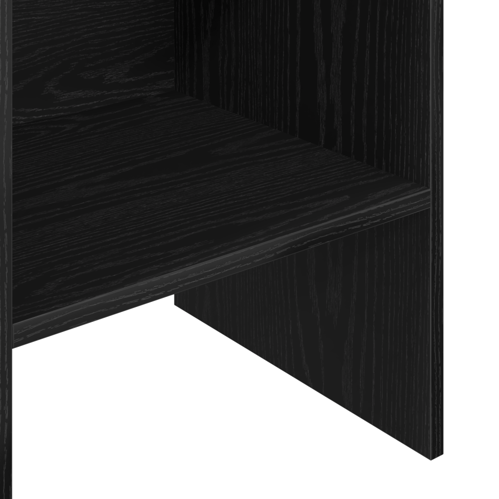 Produktbild för Bokskåp Svart Ek 40 x 35 x 180 cm Konstruerat trä