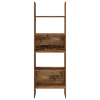 Produktbild för Bokskåp Gammalt trä 60 x 35 x 180 cm Konstruerat trä