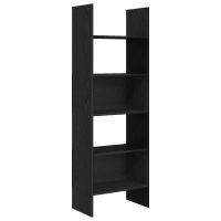 Produktbild för Bokskåp Svart Ek 60 x 35 x 180 cm Konstruerat trä