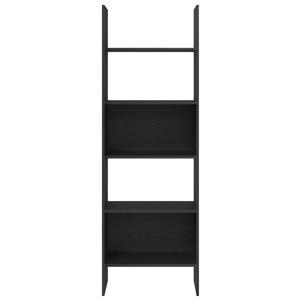 Produktbild för Bokskåp Svart Ek 60 x 35 x 180 cm Konstruerat trä