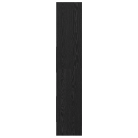Produktbild för Bokskåp Svart Ek 60 x 35 x 180 cm Konstruerat trä