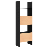Produktbild för Bokskåp Svart Ek 60 x 35 x 180 cm Konstruerat trä