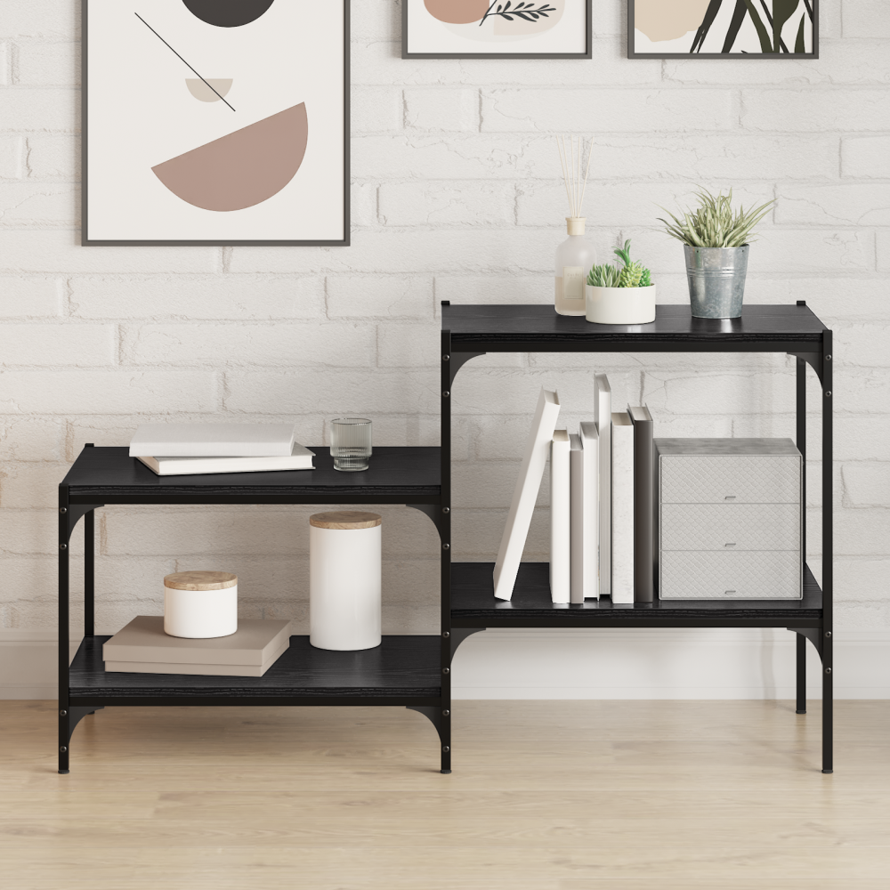 Produktbild för Bokhylla Bräda 4 pcs Svart 60 x 40 x 1,5 cm Konstruerat trä