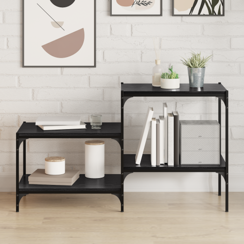 vidaXL Bokhylla Bräda 4 pcs Svart 60 x 40 x 1,5 cm Konstruerat trä