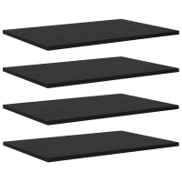 Produktbild för Bokhylla Bräda 4 pcs Svart 60 x 40 x 1,5 cm Konstruerat trä
